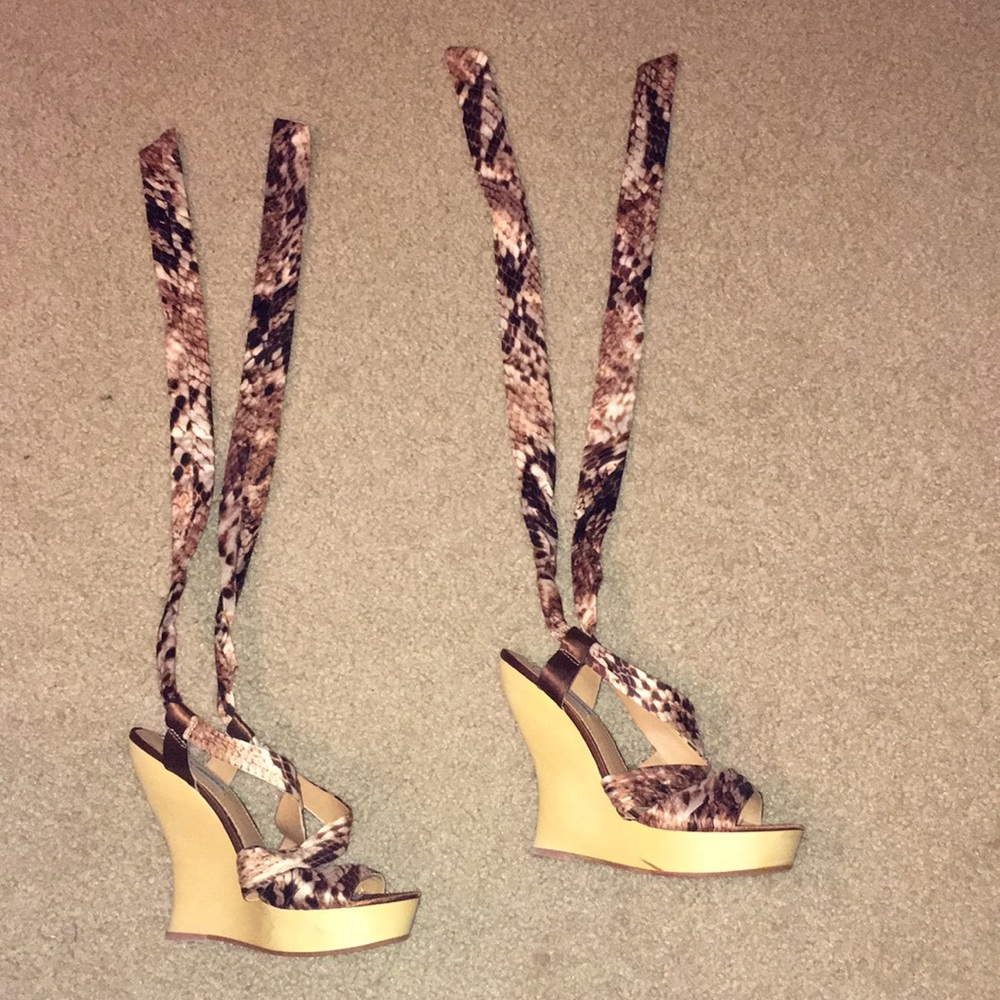 Steve Madden Wedges -snakeskin print